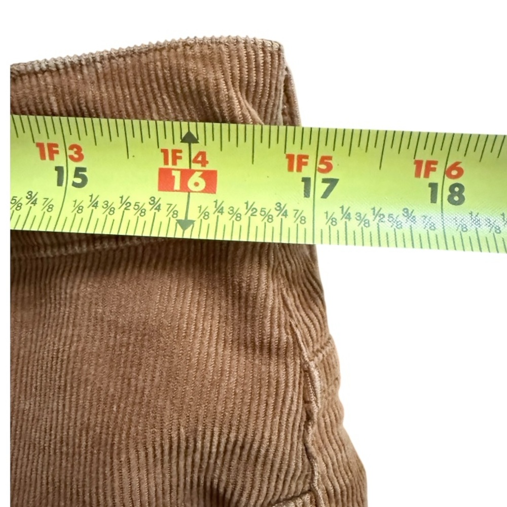 J. Crew Tall High-Waisted Wide Leg Corduroy Jeans Chestnut Brown Flare Sz 31 T - Picture 10 of 14